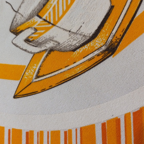 Vintage Printed Tablecloth under-makeup boho dainty chic Geometric Retro 70s - Picture 5 of 12